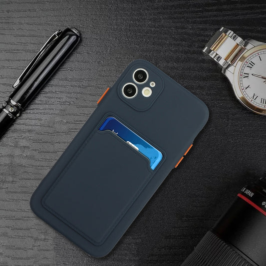 Textured TPU bumper case with secure card slots for daily protection