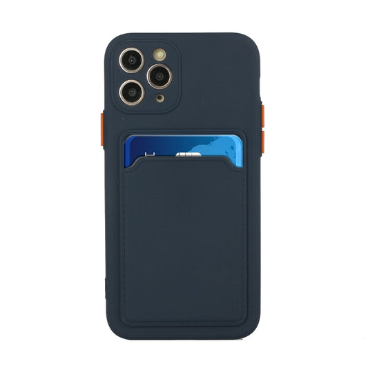 iPhone 12 mini case with built-in card slot and dual-layer defense