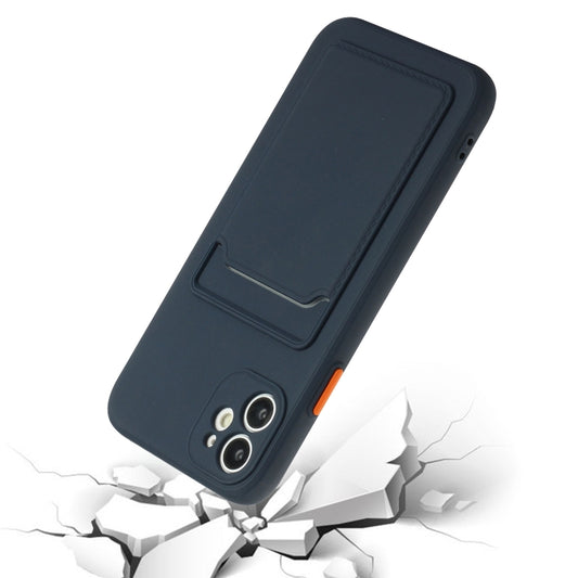 Slim TPU protective case for iPhone 12 with integrated card storage compartment