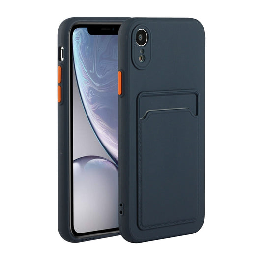 Card slot shockproof TPU case iPhone XR XS Max protective cover