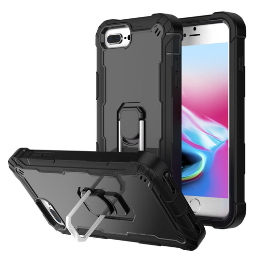Shockproof iPhone 11 case with rotating holder, 3-layer PC rubber protective design