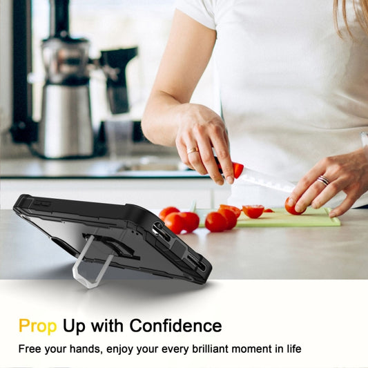 Rotating stand feature on iPhone 11 protective case, hands-free viewing angle