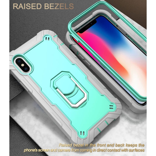 Three-layer protective iPhone case featuring durable PC and rubber construction for XS X XR