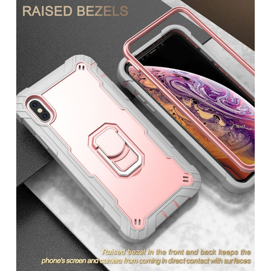 360-degree rotating stand case for iPhone XS Max, military-grade impact defense