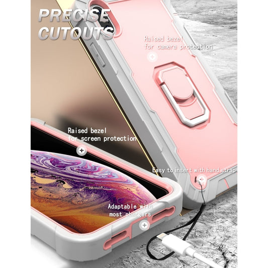 Three-layer shock-absorbing iPhone XS Max case, close-up of rotating mechanism