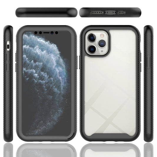 Navy blue solid color iPhone 12 case featuring dual-layer shock absorption technology