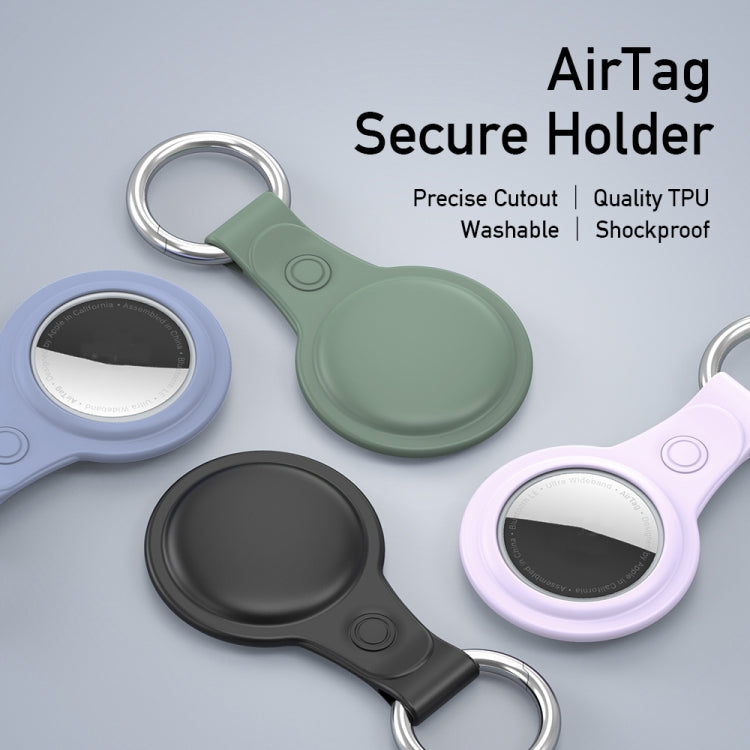 DUX DUCIS 4 PCS / Sets Frosted TPU Protective Case with Key Ring for AirTag 2nd Gen / AirTag 1st Gen