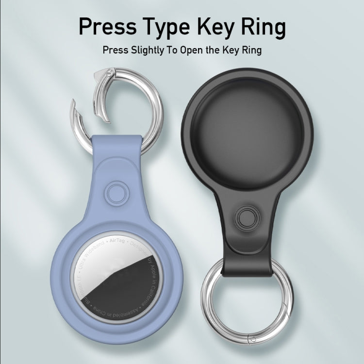 DUX DUCIS 4 PCS / Sets Frosted TPU Protective Case with Key Ring for AirTag 2nd Gen / AirTag 1st Gen