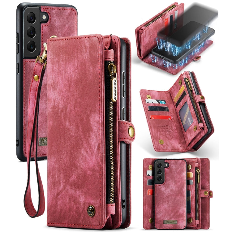 CaseMe 008 Detachable Multifunctional Horizontal Flip Leather Case, with Card Slot & Holder & Zipper Wallet & Photo Frame, For Samsung Galaxy S21 FE