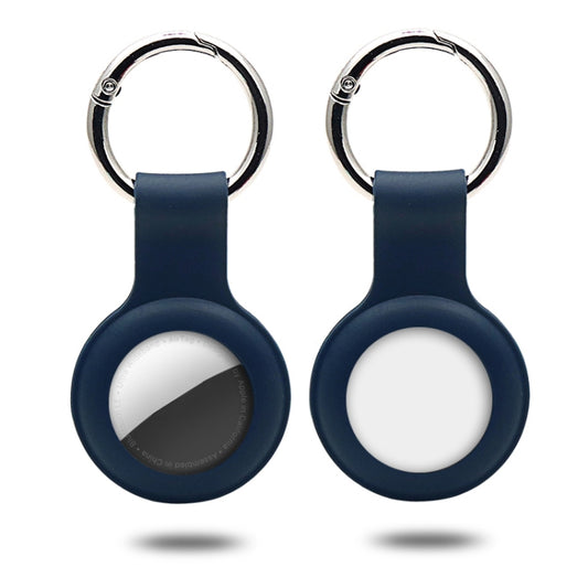 Durable silicone case displaying AirTag 2nd Gen from side angle