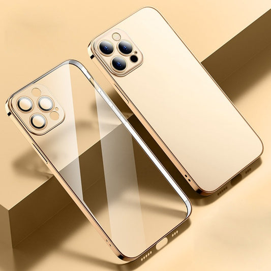 Frosted electroplating iPhone 12 Pro Max case with anti-fingerprint protection and camera film guard
