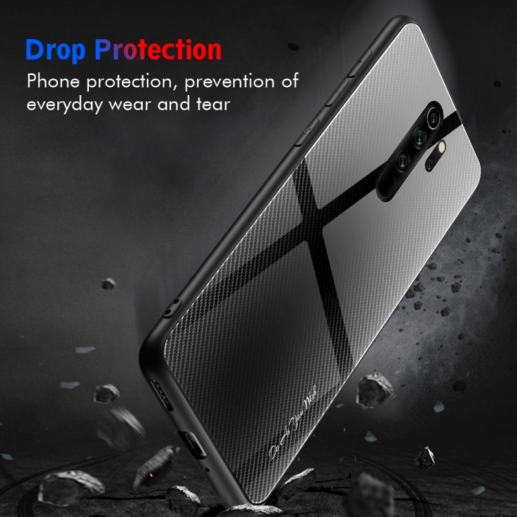 Carbon Fiber Texture Gradient Color Glass Case, For Xiaomi Redmi Note 8 Pro, For Xiaomi Redmi Note 8, For iPhone 11 Pro Max, For iPhone 11