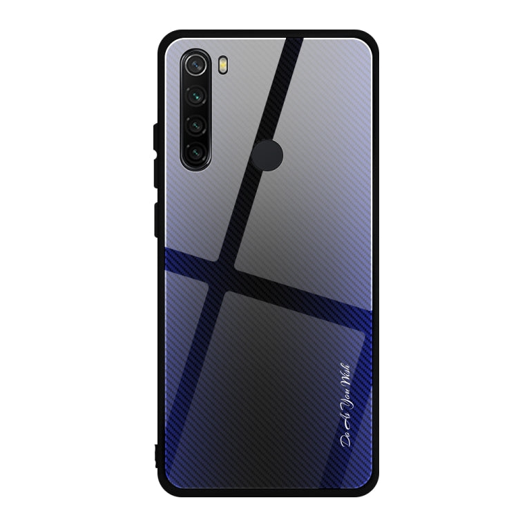 Carbon Fiber Texture Gradient Color Glass Case, For Xiaomi Redmi Note 8 Pro, For Xiaomi Redmi Note 8, For iPhone 11 Pro Max, For iPhone 11