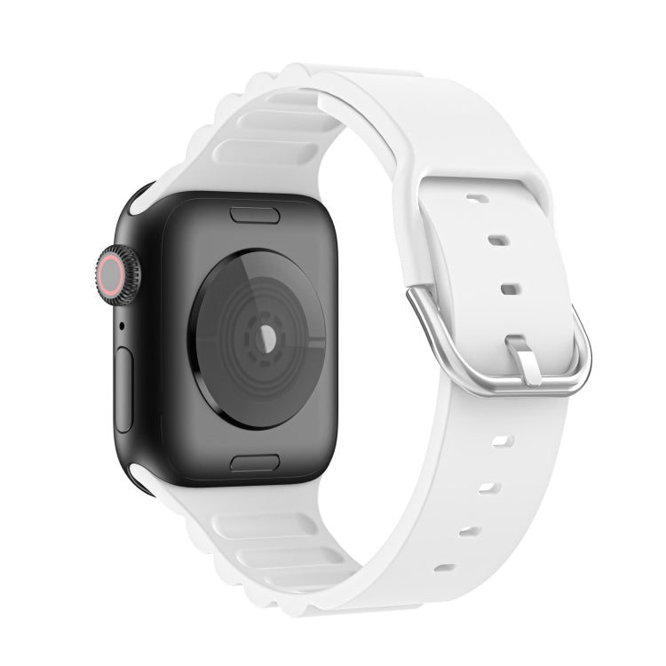 Business B Style Silicone Watch Strap, For Apple Watch Series 7 45mm / 6 & SE & 5 & 4 44mm / 3 & 2 & 1 42mm, For Apple Watch Series 7 41mm / 6 & SE & 5 & 4 40mm / 3 & 2 & 1 38mm���������������������������������������������������������������������������...