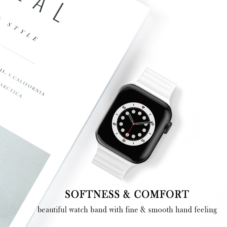 Business B Style Silicone Watch Strap, For Apple Watch Series 7 45mm / 6 & SE & 5 & 4 44mm / 3 & 2 & 1 42mm, For Apple Watch Series 7 41mm / 6 & SE & 5 & 4 40mm / 3 & 2 & 1 38mm���������������������������������������������������������������������������...
