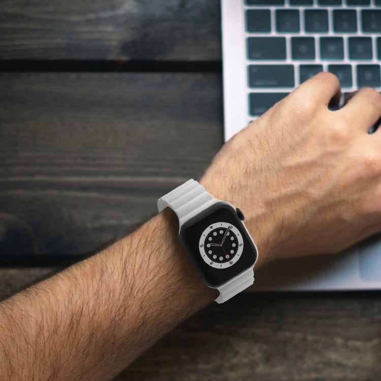 Business B Style Silicone Watch Strap, For Apple Watch Series 7 45mm / 6 & SE & 5 & 4 44mm / 3 & 2 & 1 42mm, For Apple Watch Series 7 41mm / 6 & SE & 5 & 4 40mm / 3 & 2 & 1 38mm���������������������������������������������������������������������������...