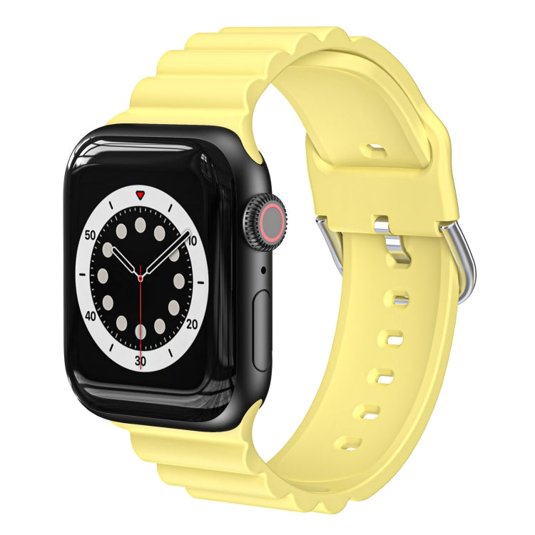 Business B Style Silicone Watch Strap, For Apple Watch Series 7 45mm / 6 & SE & 5 & 4 44mm / 3 & 2 & 1 42mm, For Apple Watch Series 7 41mm / 6 & SE & 5 & 4 40mm / 3 & 2 & 1 38mm                                                                           ...