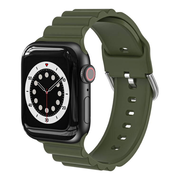 Business B Style Silicone Watch Strap, For Apple Watch Series 7 45mm / 6 & SE & 5 & 4 44mm / 3 & 2 & 1 42mm, For Apple Watch Series 7 41mm / 6 & SE & 5 & 4 40mm / 3 & 2 & 1 38mm���������������������������������������������������������������������������...