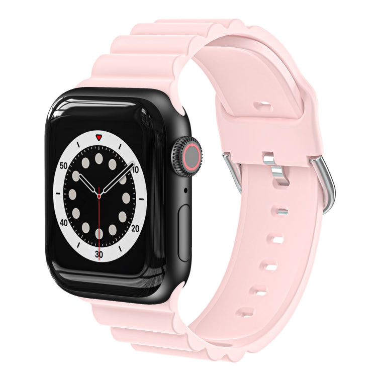 Business B Style Silicone Watch Strap, For Apple Watch Series 7 45mm / 6 & SE & 5 & 4 44mm / 3 & 2 & 1 42mm, For Apple Watch Series 7 41mm / 6 & SE & 5 & 4 40mm / 3 & 2 & 1 38mm���������������������������������������������������������������������������...