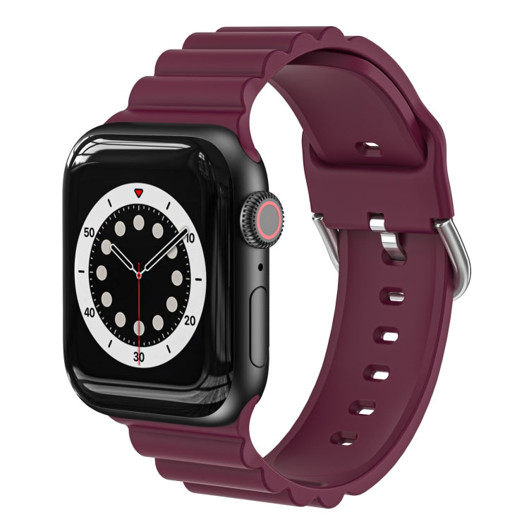 Business B Style Silicone Watch Strap, For Apple Watch Series 7 45mm / 6 & SE & 5 & 4 44mm / 3 & 2 & 1 42mm, For Apple Watch Series 7 41mm / 6 & SE & 5 & 4 40mm / 3 & 2 & 1 38mm���������������������������������������������������������������������������...