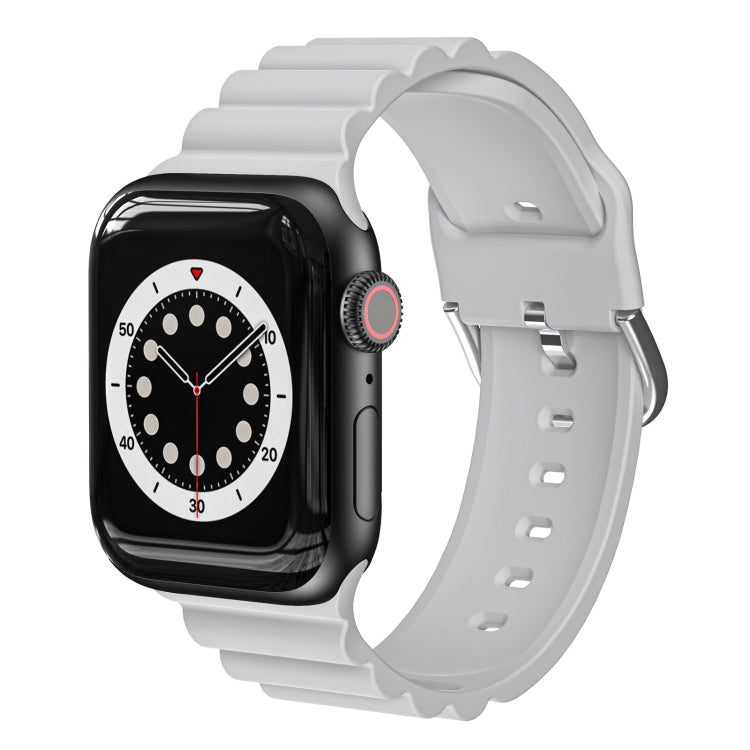 Business B Style Silicone Watch Strap, For Apple Watch Series 7 45mm / 6 & SE & 5 & 4 44mm / 3 & 2 & 1 42mm, For Apple Watch Series 7 41mm / 6 & SE & 5 & 4 40mm / 3 & 2 & 1 38mm���������������������������������������������������������������������������...