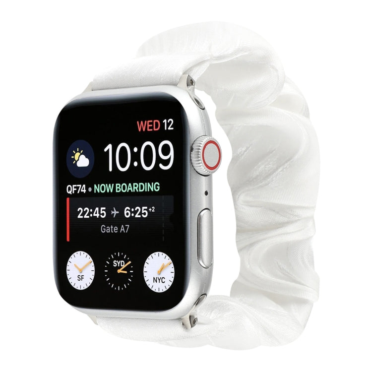 Shell Pattern Hair Ring Cloth Watch Strap, For Apple Watch Ultra 49mm / Series 8&7 45mm / SE 2&6&SE&5&4 44mm / 3&2&1 42mm, For Apple Watch Series 8&7 41mm / SE 2&6&SE&5&4 40mm / 3&2&1 38mm����������������������������������������������������������������...