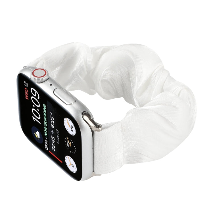 Shell Pattern Hair Ring Cloth Watch Strap, For Apple Watch Ultra 49mm / Series 8&7 45mm / SE 2&6&SE&5&4 44mm / 3&2&1 42mm, For Apple Watch Series 8&7 41mm / SE 2&6&SE&5&4 40mm / 3&2&1 38mm                                                                ...