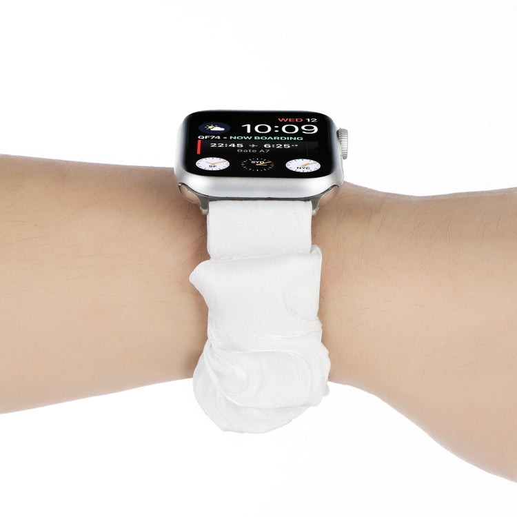 Shell Pattern Hair Ring Cloth Watch Strap, For Apple Watch Ultra 49mm / Series 8&7 45mm / SE 2&6&SE&5&4 44mm / 3&2&1 42mm, For Apple Watch Series 8&7 41mm / SE 2&6&SE&5&4 40mm / 3&2&1 38mm����������������������������������������������������������������...