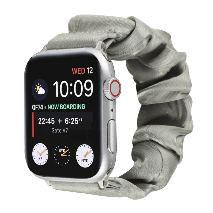 Shell Pattern Hair Ring Cloth Watch Strap, For Apple Watch Ultra 49mm / Series 8&7 45mm / SE 2&6&SE&5&4 44mm / 3&2&1 42mm, For Apple Watch Series 8&7 41mm / SE 2&6&SE&5&4 40mm / 3&2&1 38mm                                                                ...