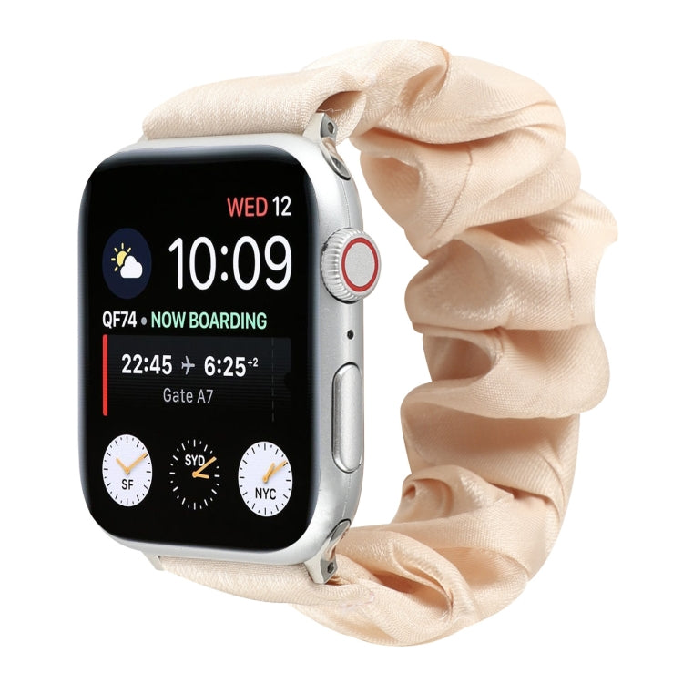Shell Pattern Hair Ring Cloth Watch Strap, For Apple Watch Ultra 49mm / Series 8&7 45mm / SE 2&6&SE&5&4 44mm / 3&2&1 42mm, For Apple Watch Series 8&7 41mm / SE 2&6&SE&5&4 40mm / 3&2&1 38mm����������������������������������������������������������������...
