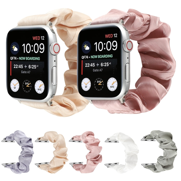 Shell Pattern Hair Ring Cloth Watch Strap, For Apple Watch Ultra 49mm / Series 8&7 45mm / SE 2&6&SE&5&4 44mm / 3&2&1 42mm, For Apple Watch Series 8&7 41mm / SE 2&6&SE&5&4 40mm / 3&2&1 38mm����������������������������������������������������������������...