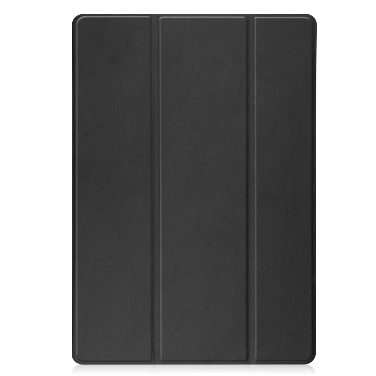 Pure Color Horizontal Flip TPU + PU Leather Case with Three-folding Holder & Sleep / Wake-up Function & Pen Slot, For Samsung Galaxy Tab S7 Lite T730 / T735 / Tab S7 FE T736