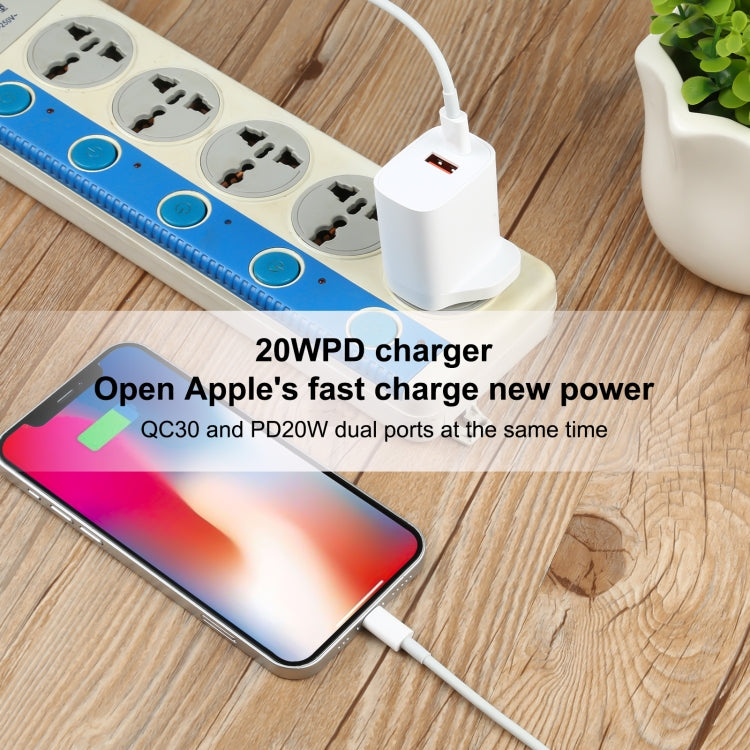 20W USB-C / Type-C + USB Ports Charger with 100W Type-C to 8 Pin Fast Charging Cable, 1m Type-C to 8 Pin, UK Plug, 1m Type-C to 8 Pin, US Plug, 1m Type-C to 8 Pin, EU Plug, 2m Type-C to 8 Pin, UK Plug, 2m Type-C to 8 Pin, US Plug�����������������������...