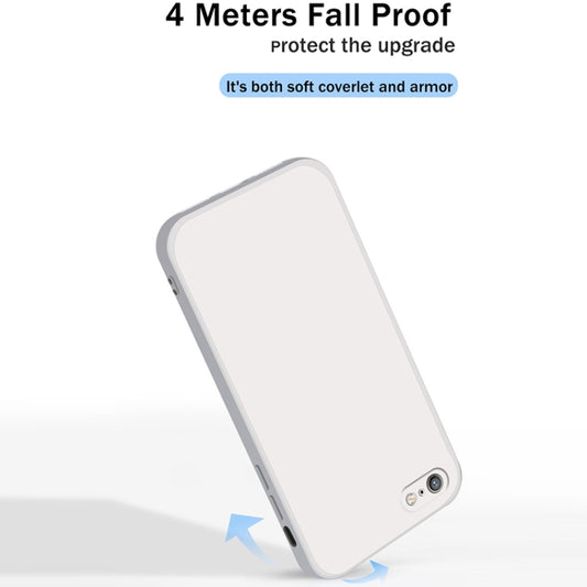 Liquid silicone iPhone 6s/6 case detail showing smooth matte surface and rounded edges