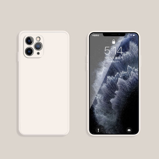 Solid color imitation silicone case for iPhone 11 Pro Max full coverage