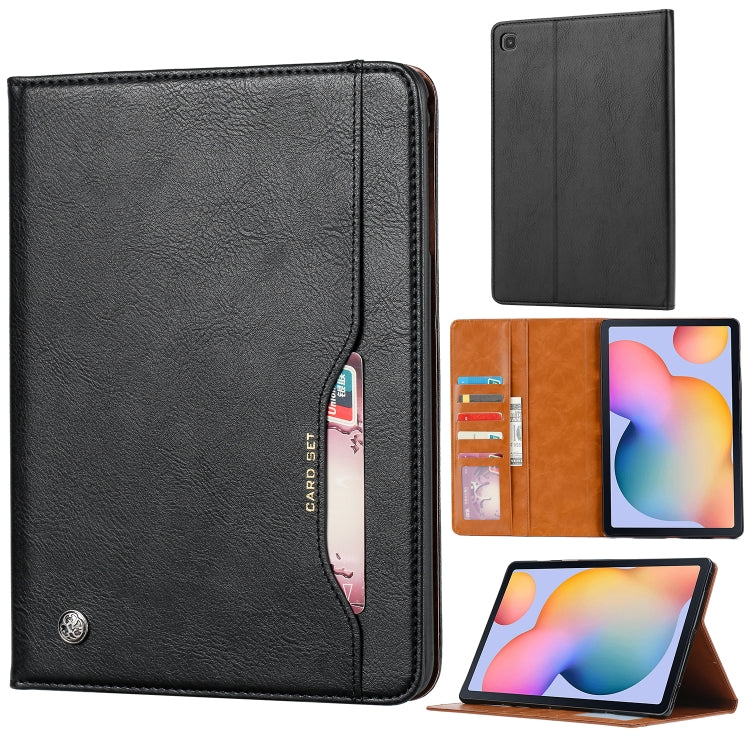 Calf Texture Double Fold Clasp Horizontal Flip Leather Case with Photo Frame & Holder & Card Slots & Wallet, For Samsung Galaxy Tab S7 Lite, For Samsung Galaxy A7 Lite T220 / T225