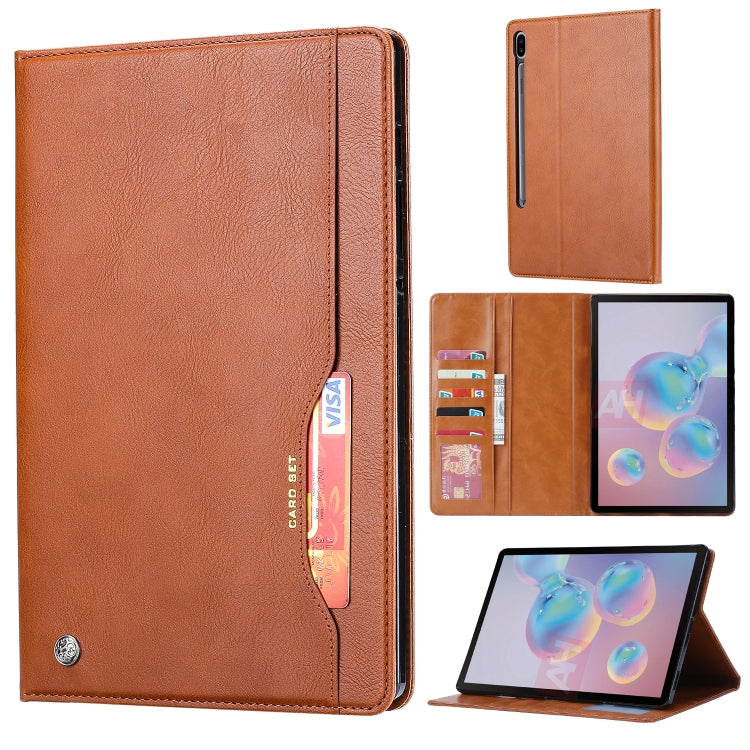 Calf Texture Double Fold Clasp Horizontal Flip Leather Case with Photo Frame & Holder & Card Slots & Wallet, For Samsung Galaxy Tab S7 Lite, For Samsung Galaxy A7 Lite T220 / T225