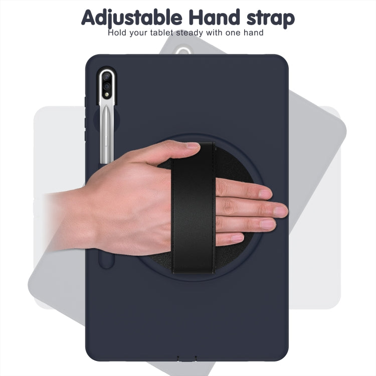 Coque de protection PC + TPU rotative à 360 degrés avec support, dragonne et emplacement pour stylo, pour Samsung Galaxy Tab S8+ / Tab S8 Plus / Tab S7 FE / Tab S7+ SM-T970