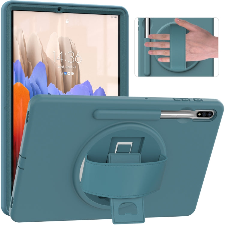 Coque de protection PC + TPU rotative à 360 degrés avec support, dragonne et emplacement pour stylo, pour Samsung Galaxy Tab S8+ / Tab S8 Plus / Tab S7 FE / Tab S7+ SM-T970