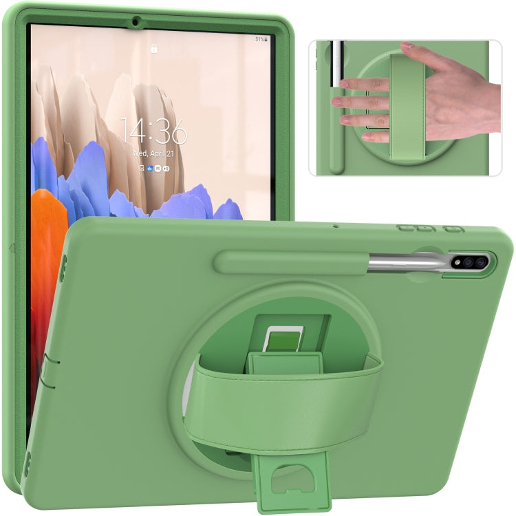 Coque de protection PC + TPU rotative à 360 degrés avec support, dragonne et emplacement pour stylo, pour Samsung Galaxy Tab S8+ / Tab S8 Plus / Tab S7 FE / Tab S7+ SM-T970