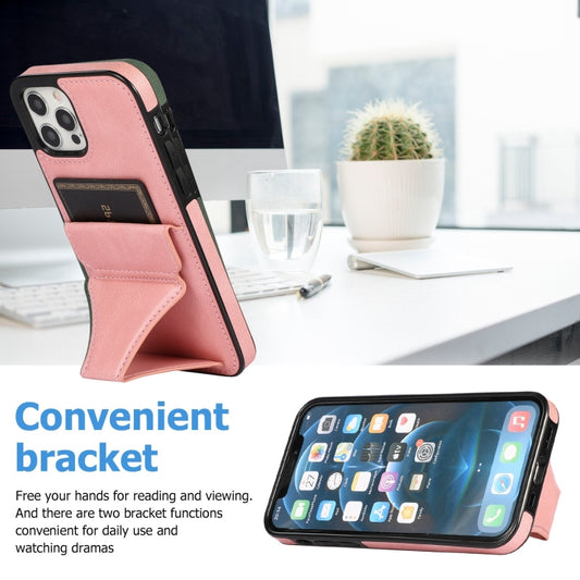 iPhone 12 Pro Max ultra-thin case with integrated stand holder, transparent back