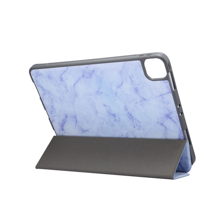 Marble Texture Horizontal Flip Leather Case with Three-folding Holder & Sleep / Wake-up Function