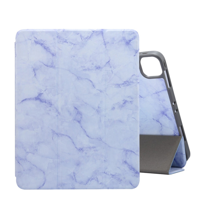 Marble Texture Horizontal Flip Leather Case with Three-folding Holder & Sleep / Wake-up Function