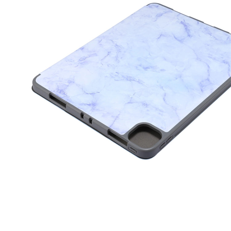 Marble Texture Horizontal Flip Leather Case with Three-folding Holder & Sleep / Wake-up Function