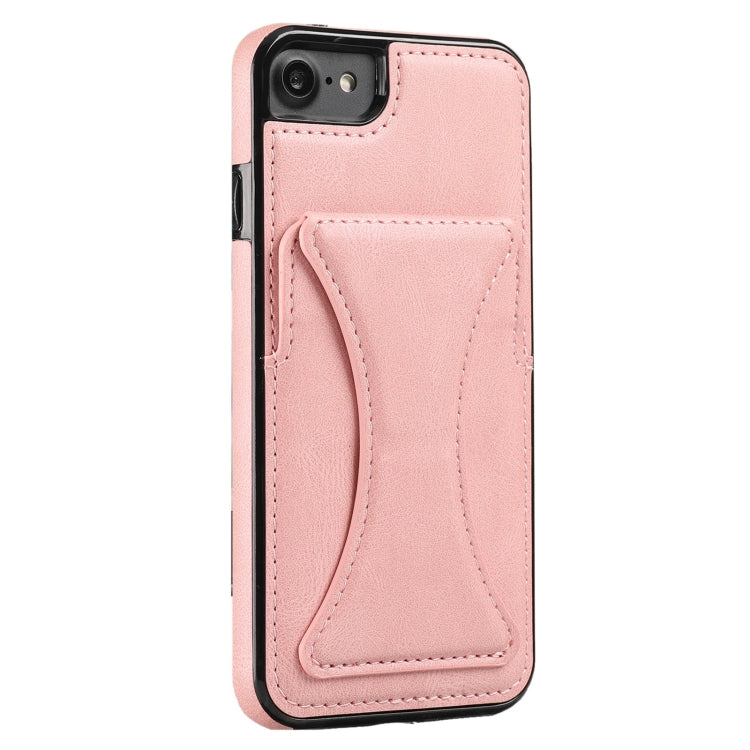 Ultra-thin Shockproof Protective Case with Holder, For iPhone SE 2022 / SE 2020 / 8 / 7