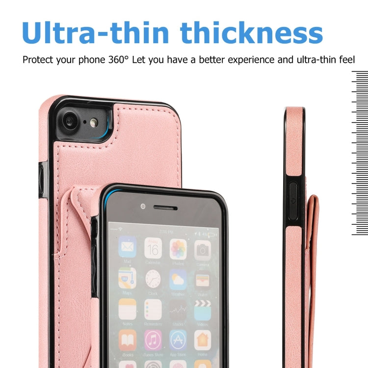 Ultra-thin Shockproof Protective Case with Holder, For iPhone SE 2022 / SE 2020 / 8 / 7