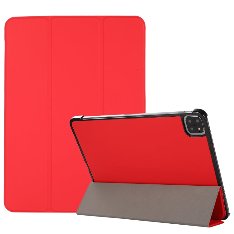 3-folding Skin Texture Horizontal Flip TPU + PU Leather Case with Holder, For iPad Pro 11 2022 / 2021