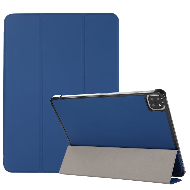 3-folding Skin Texture Horizontal Flip TPU + PU Leather Case with Holder, For iPad Pro 11 2022 / 2021