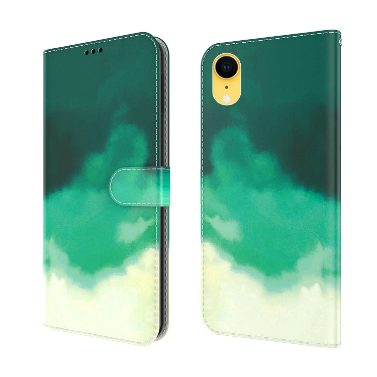 Watercolor Pattern Horizontal Flip Leather Case with Holder & Card Slot & Wallet, For iPhone XR, For iPhone XS Max