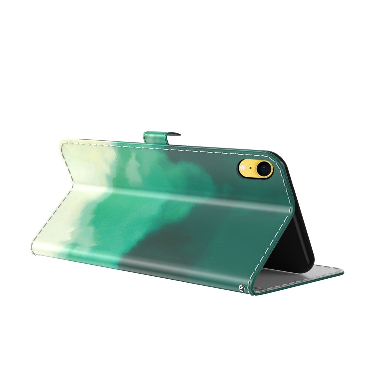 Watercolor Pattern Horizontal Flip Leather Case with Holder & Card Slot & Wallet, For iPhone XR, For iPhone XS Max